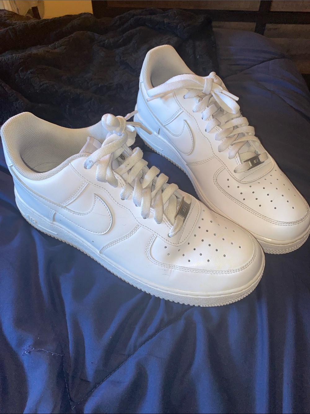 Nike All-White Low Top Leather Sneakers